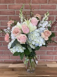 Pastel Funeral Vase from Wyoming Florist in Cincinnati, OH